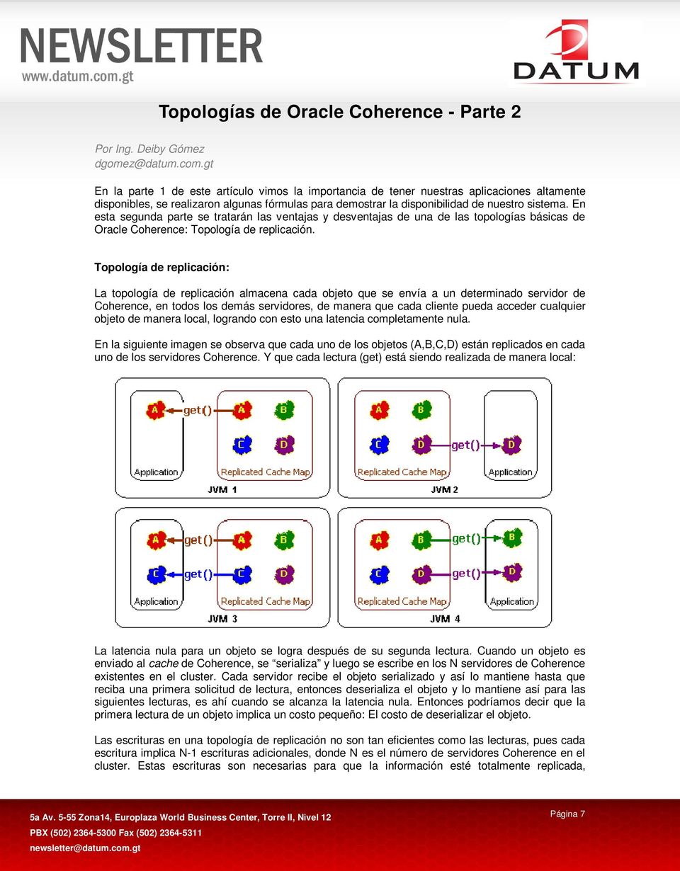 En esta segunda parte se tratarán las ventajas y desventajas de una de las topologías básicas de Oracle Coherence: Topología de replicación.