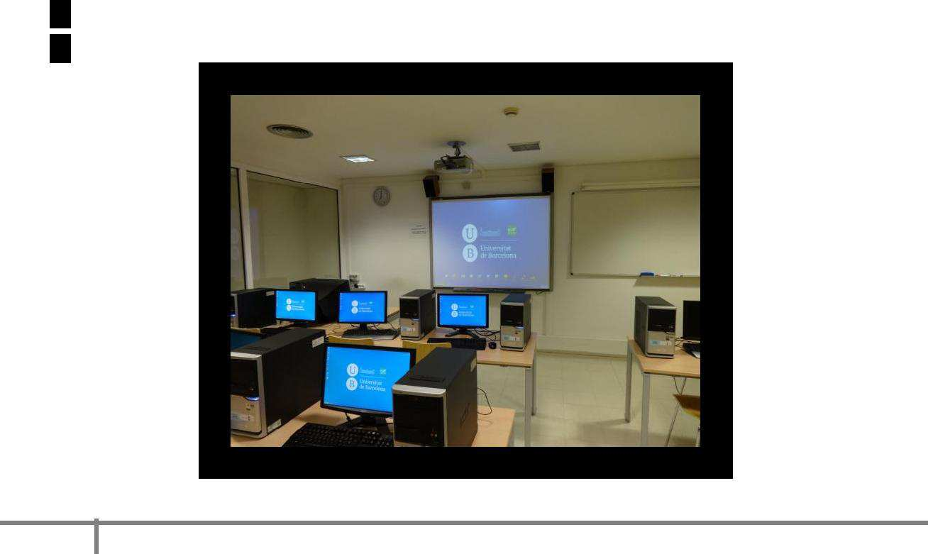 Aula d Informàtica 1 Hi ha dues aules d informàtica, una al nivell 0, Ala Nord, que es comparteix amb la sala d estudis i en la que hi ha: 26 ordinadors connectats a Internet Ordinador, amb una