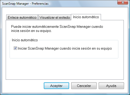Si el icono ScanSnap Manager no aparece Si el icono ScanSnap Manager no aparece Esta sección le explica cómo solucionar el problema cuando el icono ScanSnap Manager no aparece en la barra tareas