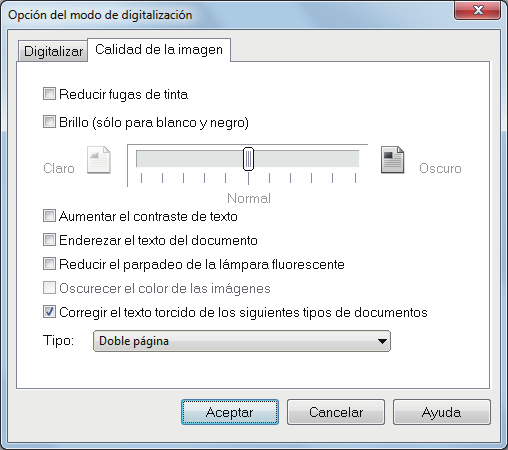 Corregir el texto torcido (en SV600) 3. Haga clic en el botón [Aceptar] para cerrar todas las ventanas.