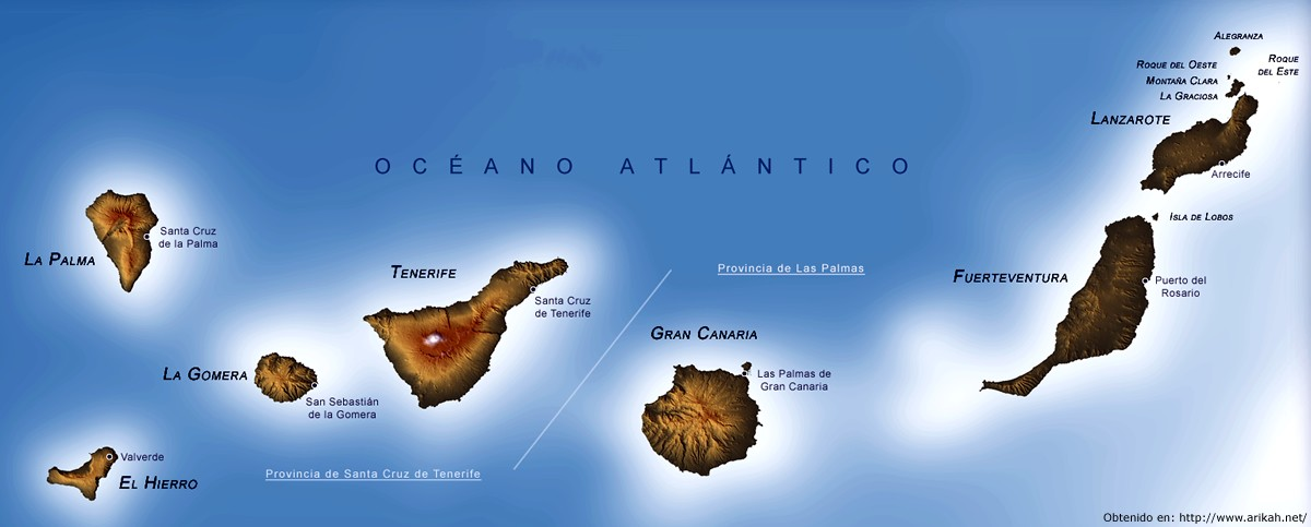 As illas Canarias son de orixe volcánica, Formáronse na Era Terciaria, cando a oroxénese alpina rompeu o fondo do Atlántico e, a través das súas fracturas,