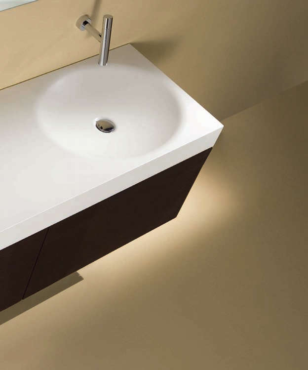 lavabo doble seno stonefeel blanco washbasin double sink white stonefeel (160 cm) mueble