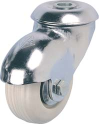 1/161/162 SERIE ROYAL kgs. : Giratorio de acero estampado de 2 m/m. de espesor con taladro liso pasador para tornillo, espiga anilla ó platina base de sujeción horizontal.