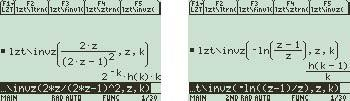 An Answer with separated numerators and denominators of partial fractions lzt \ ztrn ( f ( k ), k, [z] ) A result is represented by matrix.