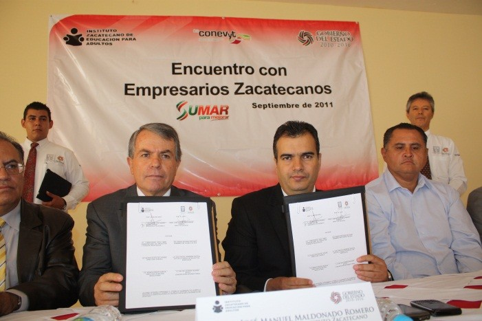 Signan convenio contra el rezago educativo el IZEA y dependencias del gobierno del Estado. Zacatecas, Zac.