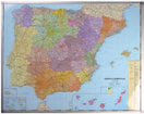 Mapas murales 04913 Mapa mural Europa físico/político Impreso a todo color en papel de 170 g, con plastificado mate, antirreflexivo y lavable, montado con 2 varillas de plástico (Pat. n.