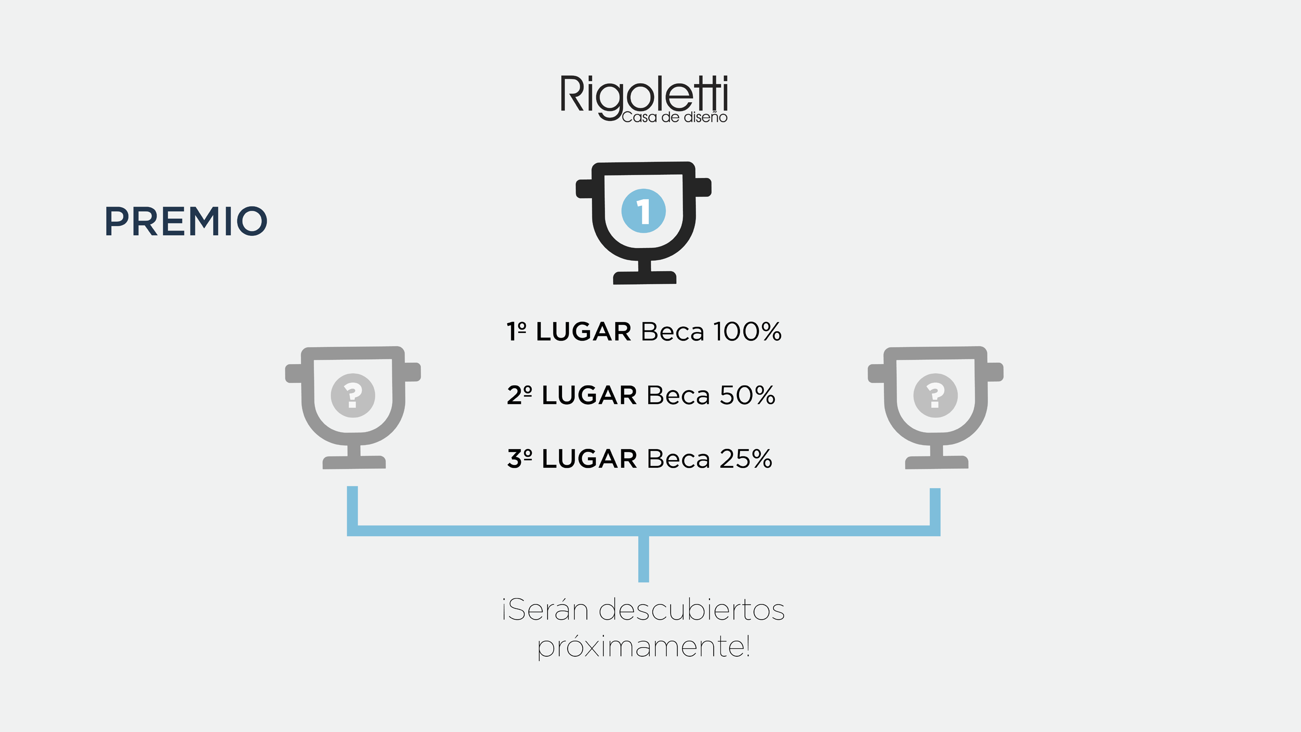 PREMIOS Los primeros tres lugares (1º,2º,3º) de cada categoría serán acreedores a becas para cursar cualquier taller que oferte Rigoletti Casa de Diseño durante 2017. Aplican restricciones.