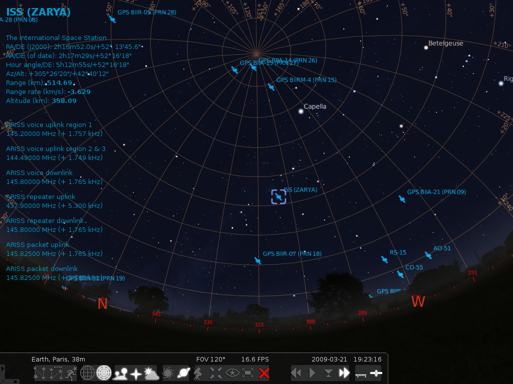 Software tipo planetario Un ejemplo: Stellarium Figura: Stellarium es un software de planetario de