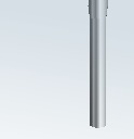 Pivot para painel de vidro superior com suporte lateral à parede. Para vidro de 10 a 12mm. Aço Inoxidável AISI 304 Reversível IN.81.