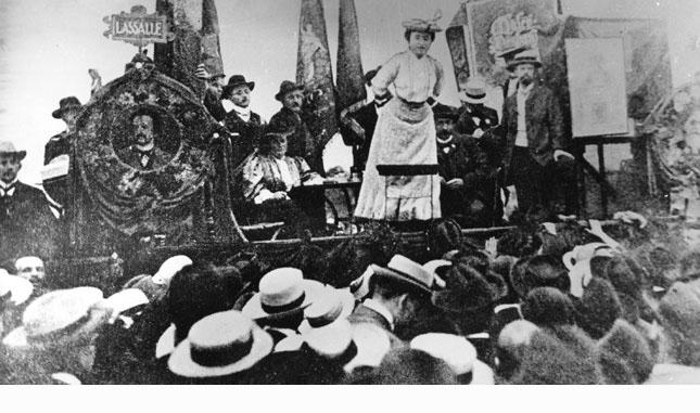 10.4.6 Rosa Luxemburgo en sus años de activista antes de la guerra. La Liga Espartaquista era una escisión por la izquierda del inicialmente marxista SPD.