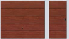 Paneles Resumen de modelos de puertas de garaje y puertas peatonales laterales Modelo 984 Panel de acero vertical Modelo 985 Panel de acero horizontal Colores / acabados Blanco tráfico 7 colores