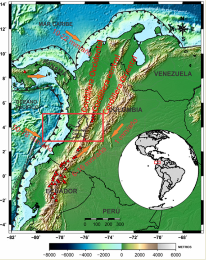 Condori y Pérez: Análisis de la variación espacio-temporal del valor de b en el Valle del Cauca, suroccidente de Colombia deshidratación de la placa y aumento sucesivo de la presión de poro en la