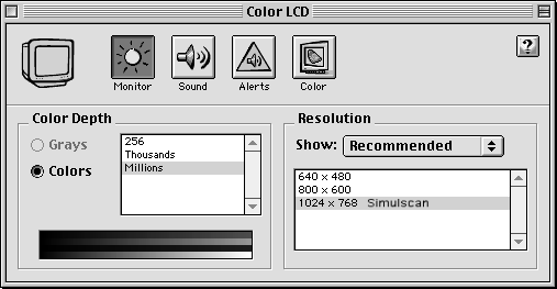 Si está utilizando un sistema OS 8.6 a OS 9.x: Es posible que tenga que configurar su sistema para poder mostrar las imágenes en la pantalla del proyector y la pantalla LCD. Haga lo siguiente: 1.