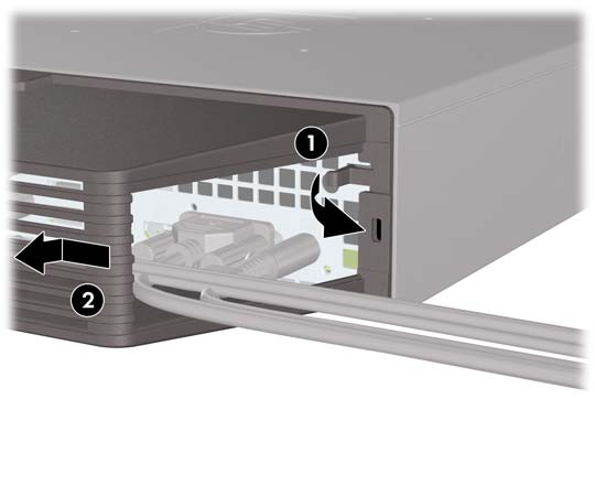 Instalación y extracción de una cubierta de puerto Hay disponible una cubierta para puertos traseros opcional para el ordenador. Para instalar la cubierta de puerto: 1.