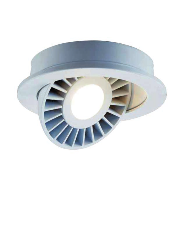 DownLit 360 Luminario LED arquitectónico para iluminación general con driver MeanWell, empotrado en techo con rotación de 360.