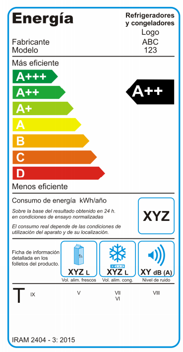 IRAM 2404-3:1998 2015 Etiquetado de eficiencia energética para aparatos de
