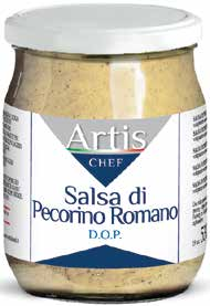 48 49 Salsa de Pecorino Romano DOP AF946 Salsa preparada con Pecorino Romano DOP, lista para el uso, es maravillosa para la preparación