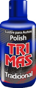 TRI+MAS Polish / Lustre para autos tradicional - abrillantador Código: 9030000 Descripción: Consta de un abrasivo suave que elimina las rayas que matan el brillo y además contiene silicona como