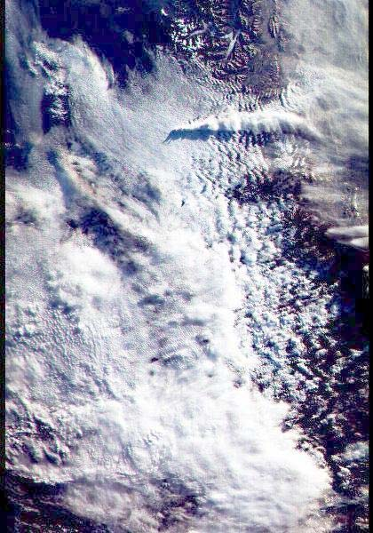 24 de 30 Imagen 2 del volcán Chaitén adquirida por el satélite SAC-C de la CONAE mediante el empleo de la cámara MMRS, el 10/Mayo/2008 a las 12:49 UTC Foto: CONAE 2008.