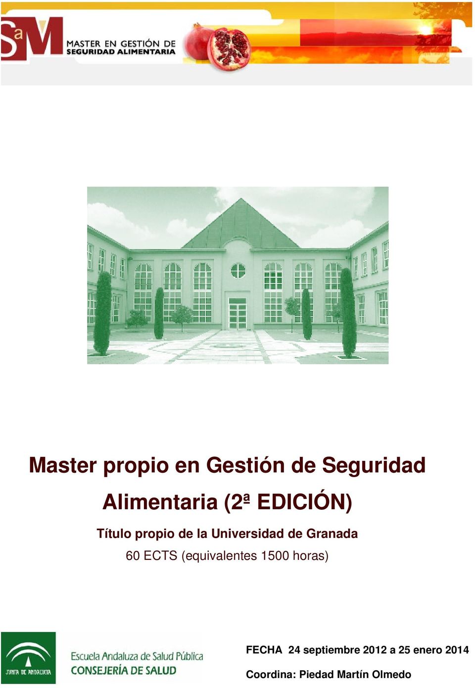 Universidad de Granada 60 ECTS (equivalentes