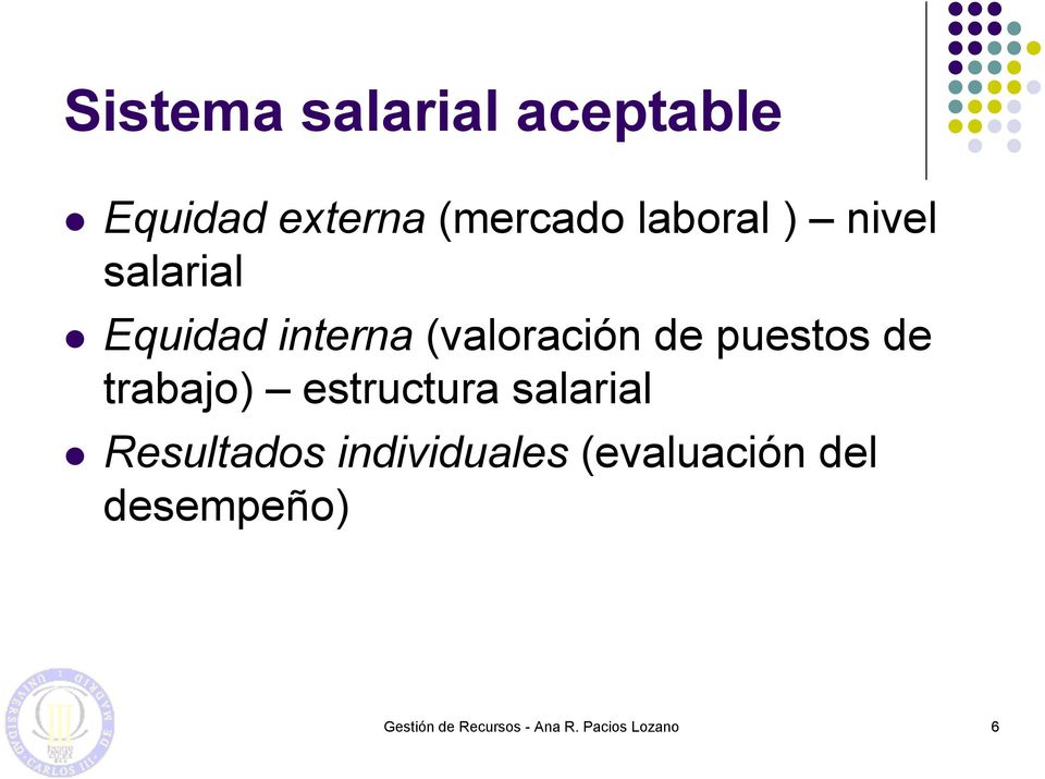 trabajo) estructura salarial Resultados individuales