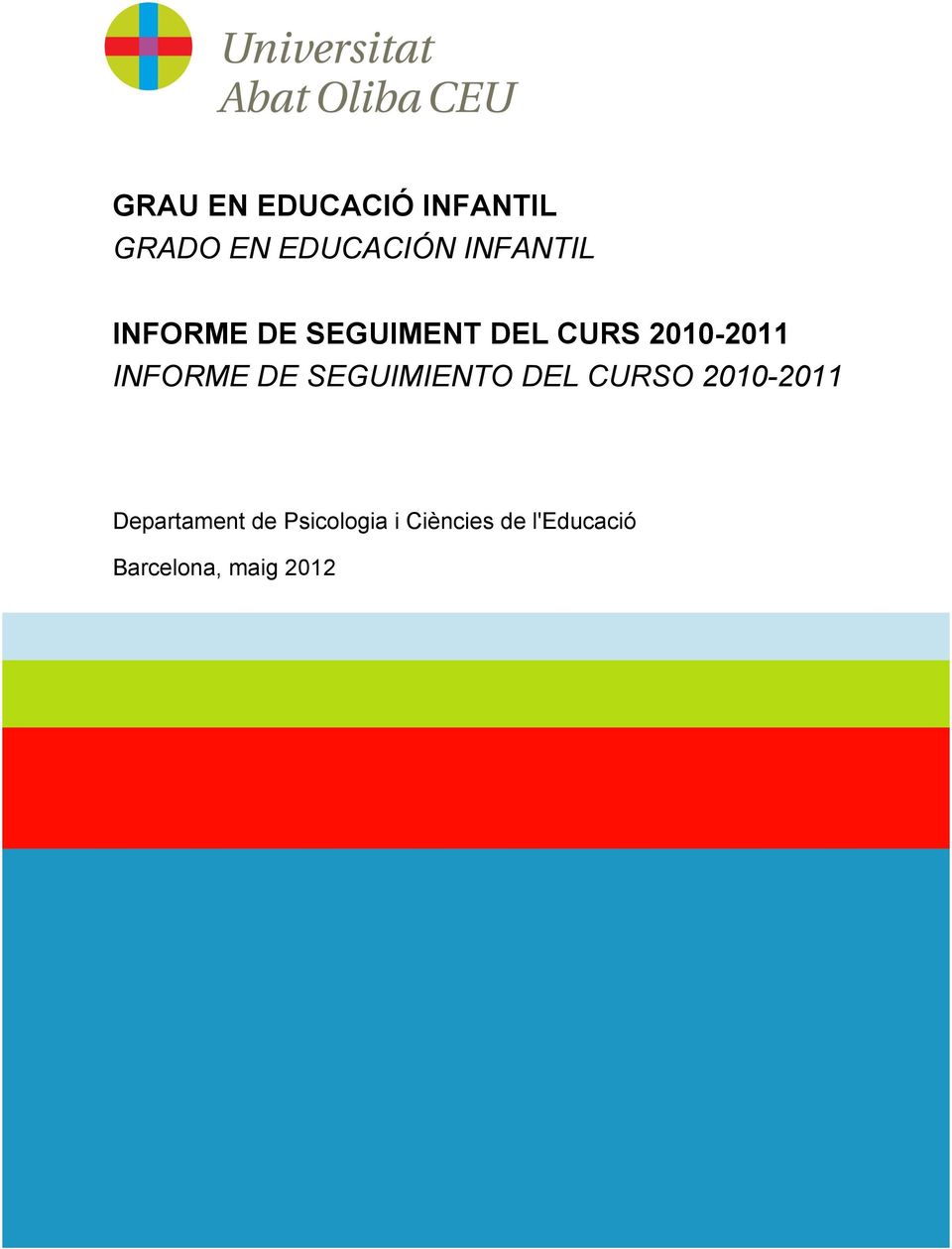 INFORME DE SEGUIMIENTO DEL CURSO 2010-2011