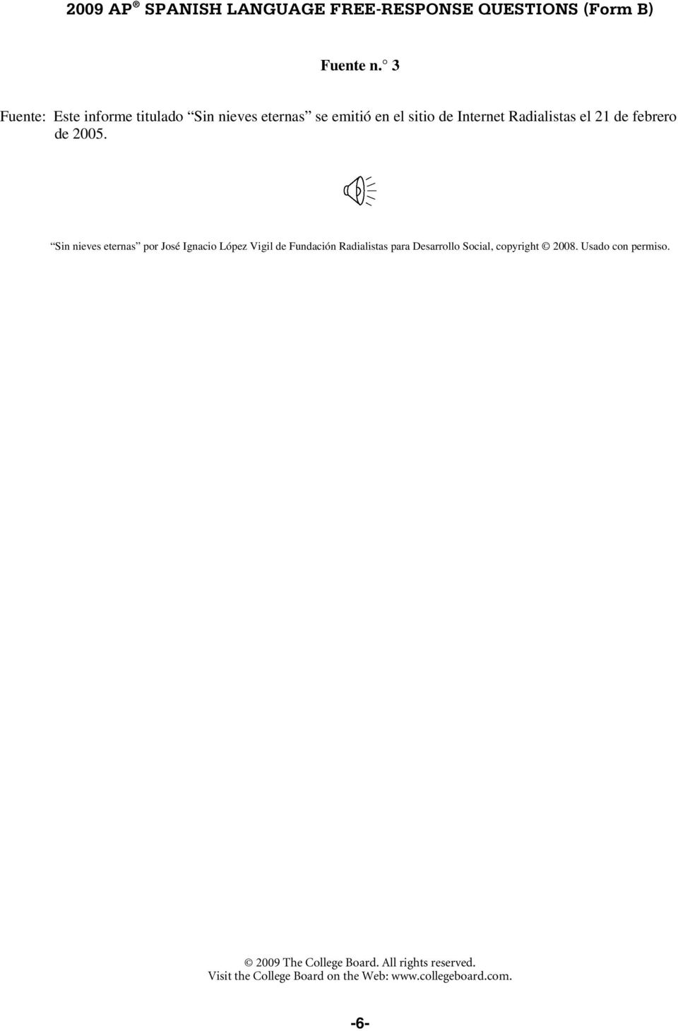sitio de Internet Radialistas el 21 de febrero de 2005.
