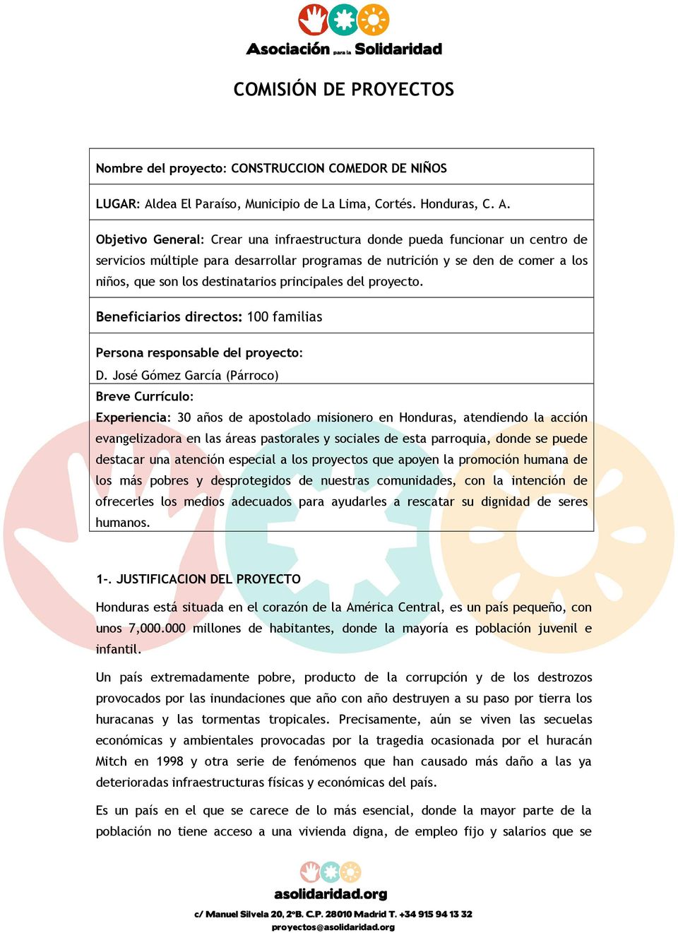 PROYECTO: CONSTRUCCION COMEDOR DE NIÑOS - PDF Free Download