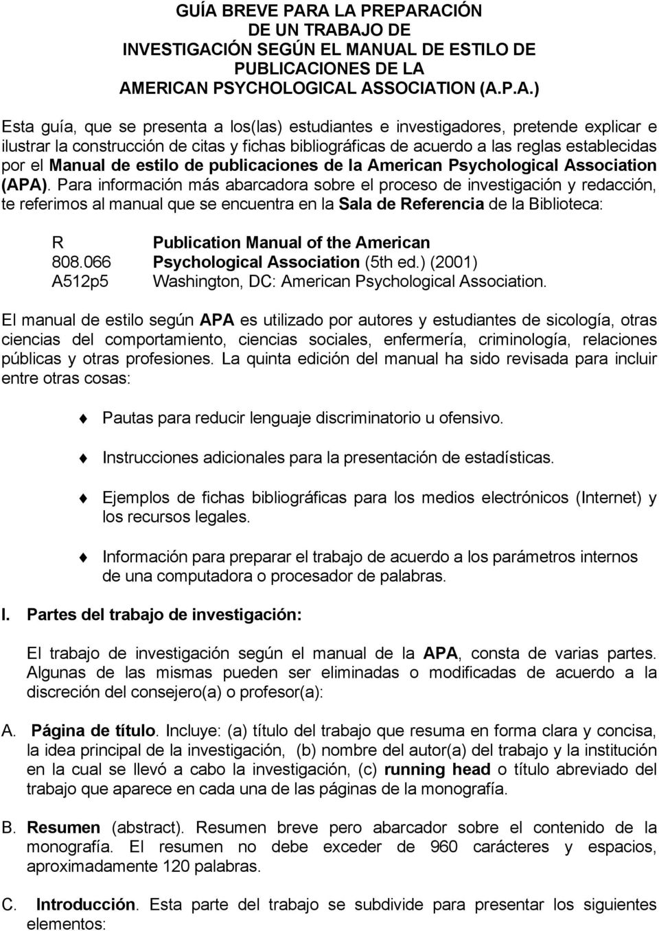 American Psychological Association (APA).