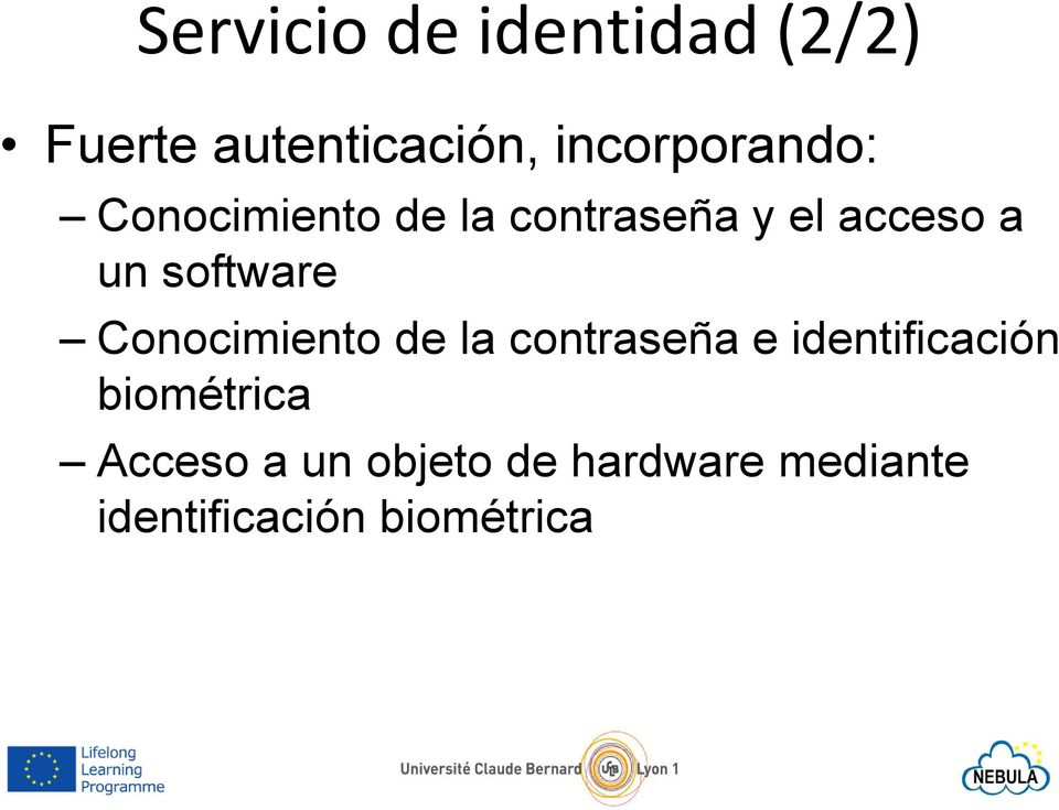 software Conocimiento de la contraseña e identificación