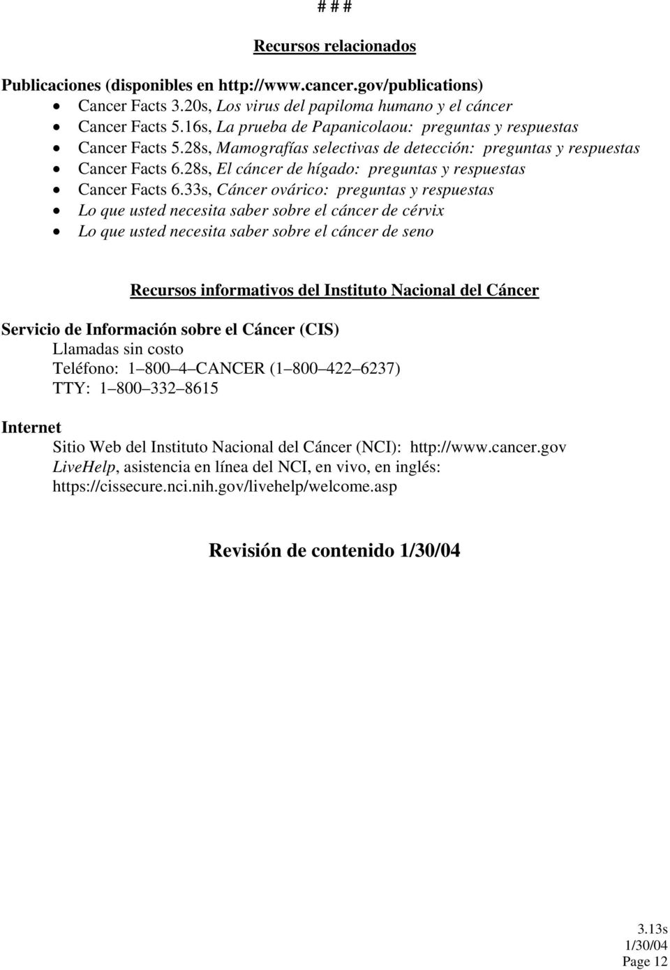 28s, El cáncer de hígado: preguntas y respuestas Cancer Facts 6.