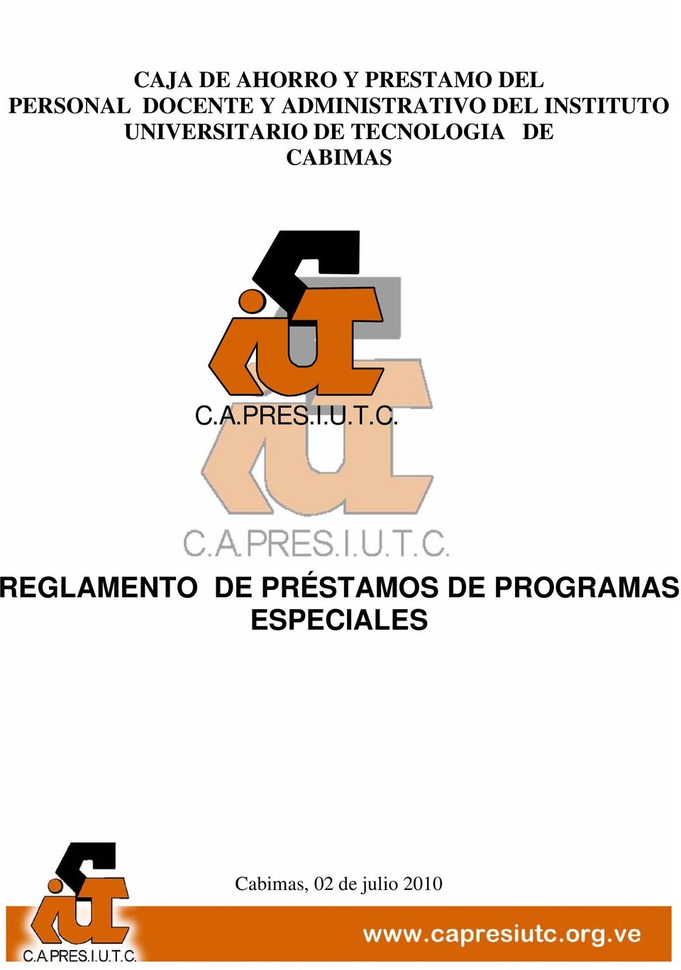 TECNOLOGIA DE CABIMAS C.A.PRES.I.U.T.C. REGLAMENTO
