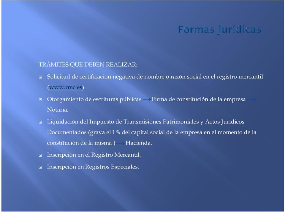 Liquidación del Impuesto de Transmisiones Patrimoniales y Actos Jurídicos Documentados (grava el 1% del capital