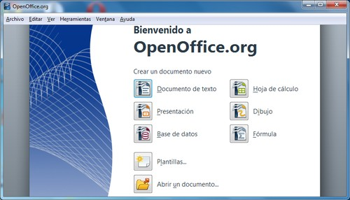 Ejecutar OpenOffice writer Esta aplicación se encuentran en al menú de oficina dentro de la barra de programar del escritorio KDE.