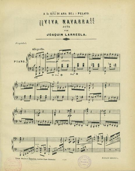 045. Cantos de mi patria. Guagiras populares para piano con letra. Colección de Cantos y Bailes españoles. Ed. Faustino Fuentes, 1920 (6 pp.) 046. La Venta del Mochuelo.