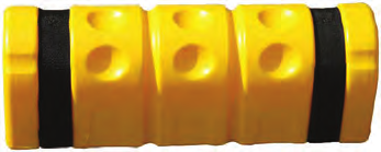AMORTIGUADOR DE GOLPES TOPE DE PROTECCIÓN 39,- A149569 Amortiguador de choque para estantería Instalación rápida. Muy visible gracias a su color amarillo. O Se entrega con 2 sujeciones autoadhesivas.