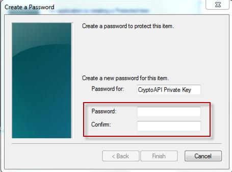 A continuación se mostrará la siguiente pantalla, en donde será necesario ingresar en los campos de Password y Confirm el password el cual debe ser el mismo que proporcionó en su captura en el campo