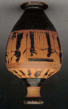Clasificación según su estilo de decoración Vasos de figuras negras (550-450 a.c.) En los que las figuras negras eran pintadas sobre un fondo natural de la arcilla.