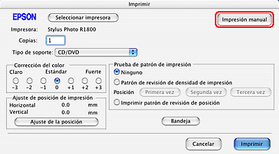 Si la posición de impresión está desalineada, ajústela con EPSON Print CD. Para más detalles, consulte la utilidad de ayuda de EPSON Print CD.