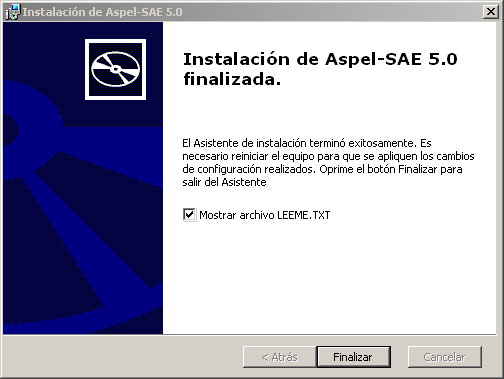 Figura 2.1 Selección del tipo y forma de Instalación. f) Dado que ya se tenía una instalación previa de Aspel-SAE 4.