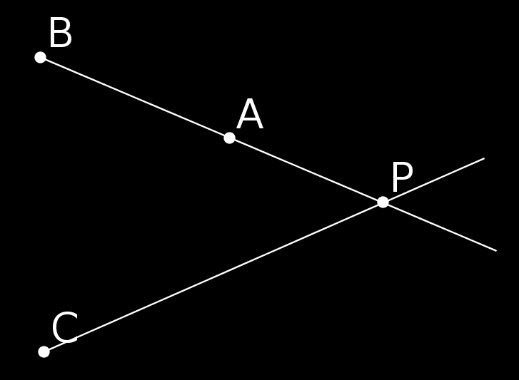 3 Propiedad 4. Si ABCD es un cuadrilátero, tal que sus diagonales se intersecan en P, entonces ABCD es cíclico si y solo si P A P C = P B P D. Demostración. [ ] Propiedad 1.
