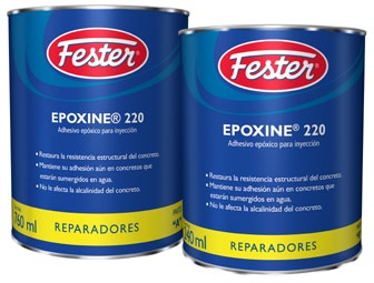 REPARADORES FESTER EPOXINE 220 Adhesivo epóxico para inyección Adhesivo epoxi-amínico termofijo de dos componentes 100% sólidos.