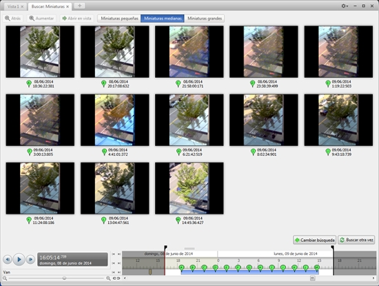 4. En el panel de imágenes, desplace o arrastre los bordes de la superposición verde para centrar la búsqueda en un área de la imagen de vídeo. Solo se buscará en el área resaltada en verde. 5.