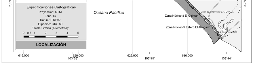Figura 2. Localización del Santuario Playas Boca de Apiza, El Chupadero y El Tecuanillo (Decreto). III.