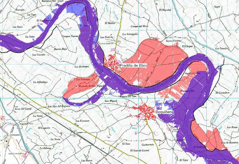 3.1 Medidas preventivas: GESTIÓN DEL TERRITORIO Ejemplos: Estudio 1D de zonas inundables del tramo medio del Ebro (Miranda-Zaragoza) basado en cartografía LIDAR Estudio 2D de inundabilidad de la