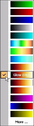 Detector Se ajusta ayudándose de una paleta de colores Glow over-under "Glow (O&U)" visualiza el valor máximo