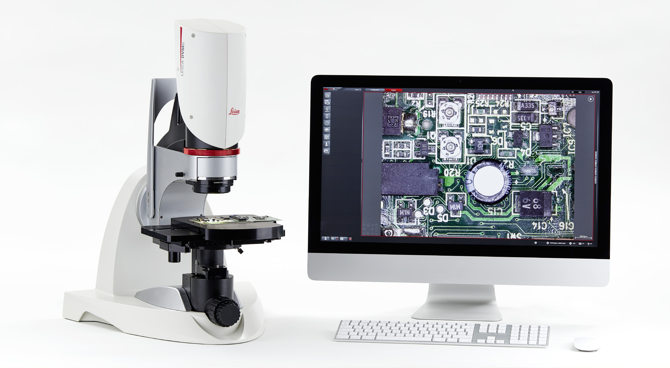 MICROELECTRÓNICA PARTE 2: INSPECCIÓN RÁPIDA Y FIABLE DE PLACAS DE CIRCUITOS IMPRESOS CON MICROSCOPÍA DIGITAL PARA 3 Configuración e inicio de la inspección El microscopio digital Leica DVM6 es fácil
