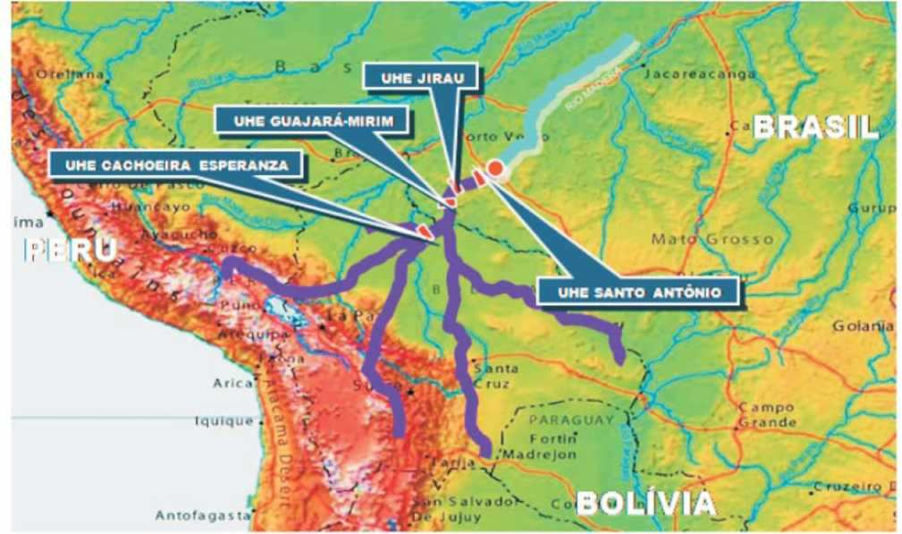 HIDROELÉCTRICAS REPRESAS DE JIRAU Y SAN ANTONIO El Complejo Hidroeléctrico del Río Madera, forma parte del plan de proyectos de la Iniciativa para la Integración de la Infraestructura Regional