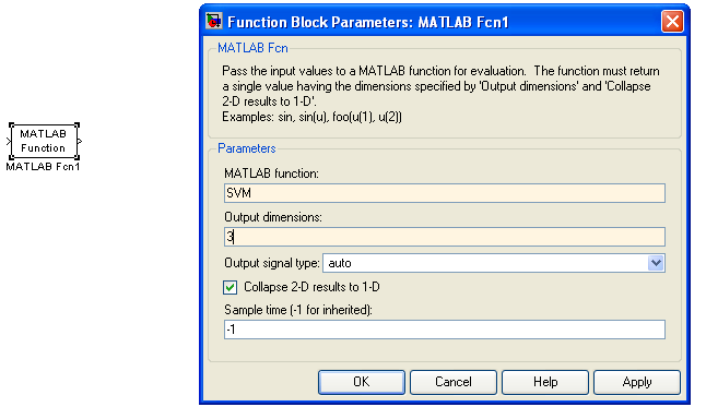 Fig. 0. Muestreador implementado. ser ingresado a una función de Matlab. El bloque demux toma las tres salidas de voltaje de la función y las coloca en paralelo.