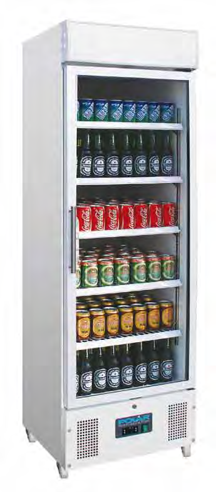 Refrigeración - Vitrinas expositoras Vitrina frigorífica vertical puertas curvadas Vitrina frigorífica vertical con dos puertas curvas para facilitar el acceso.